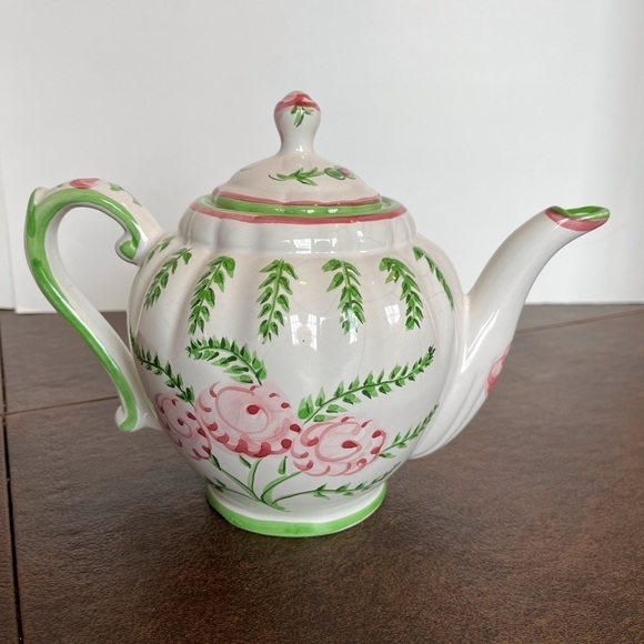 Hand-Painted Portuguese Teapot Vintage from the 1980s - Picture 2 of 11